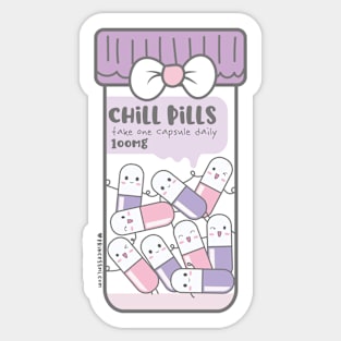 chill pills cute pills cartoon Sticker